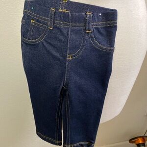 Fresh Impressions Stretchy Leggings, Denim Blue color 3-6mo